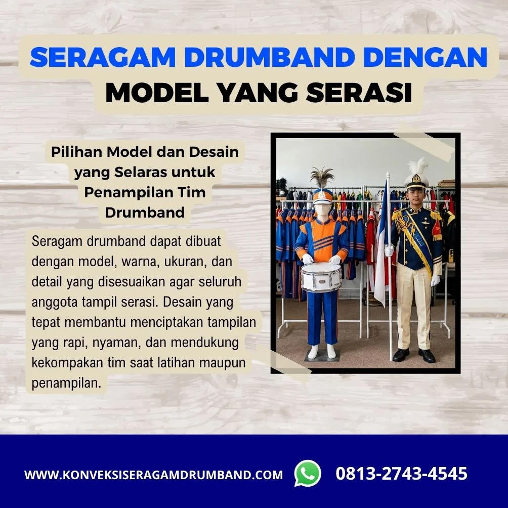 desain seragam drumband untuk TK SD SMP dan SMA