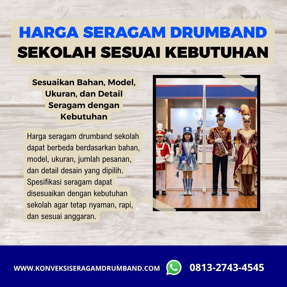 harga baju drumband untuk TK SD SMP dan SMA