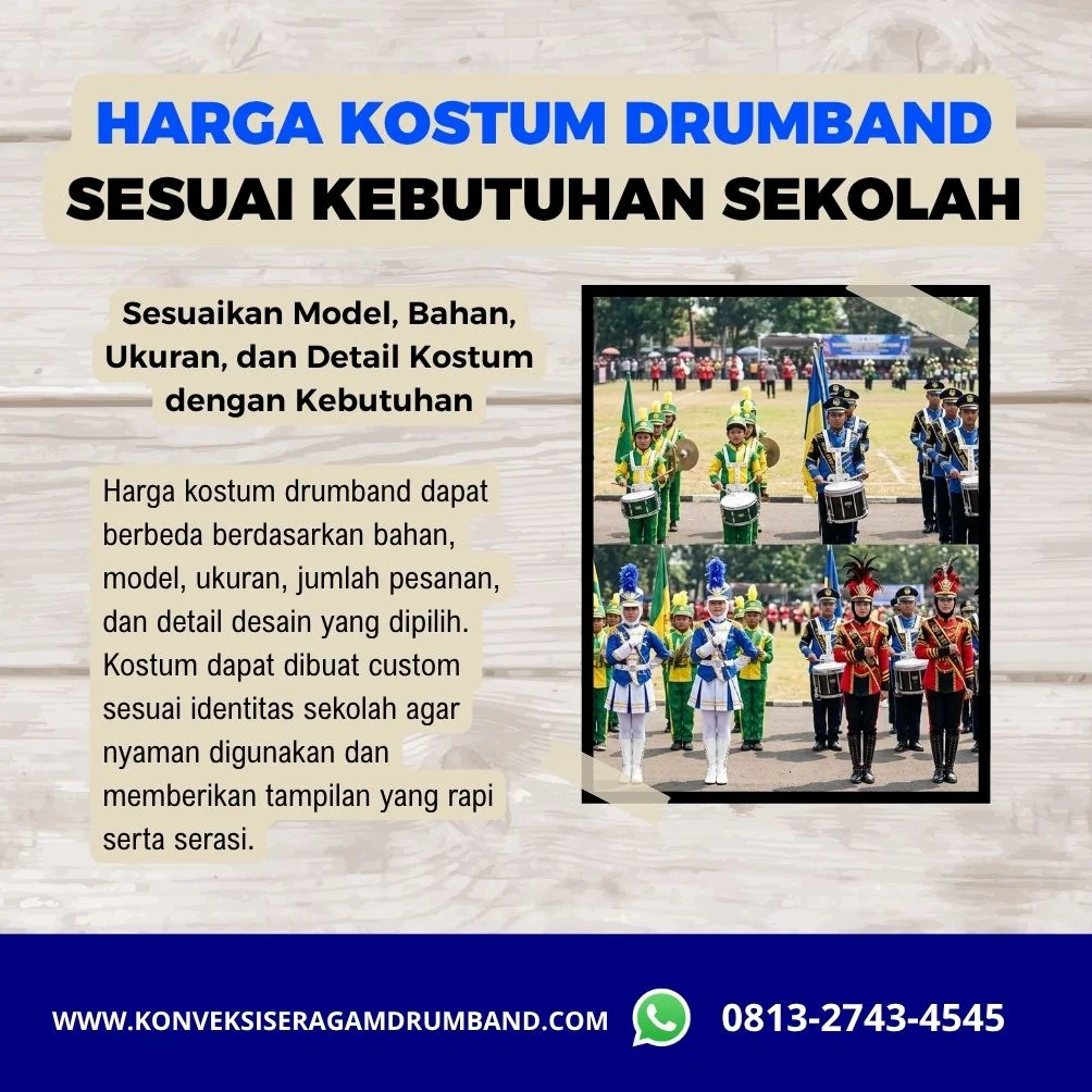 harga kostum drumband untuk TK SD SMP dan SMA