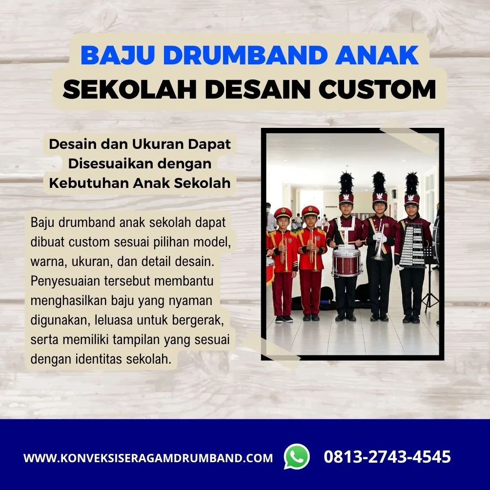 jual baju drumband untuk anak sekolah TK SD SMP dan SMA
