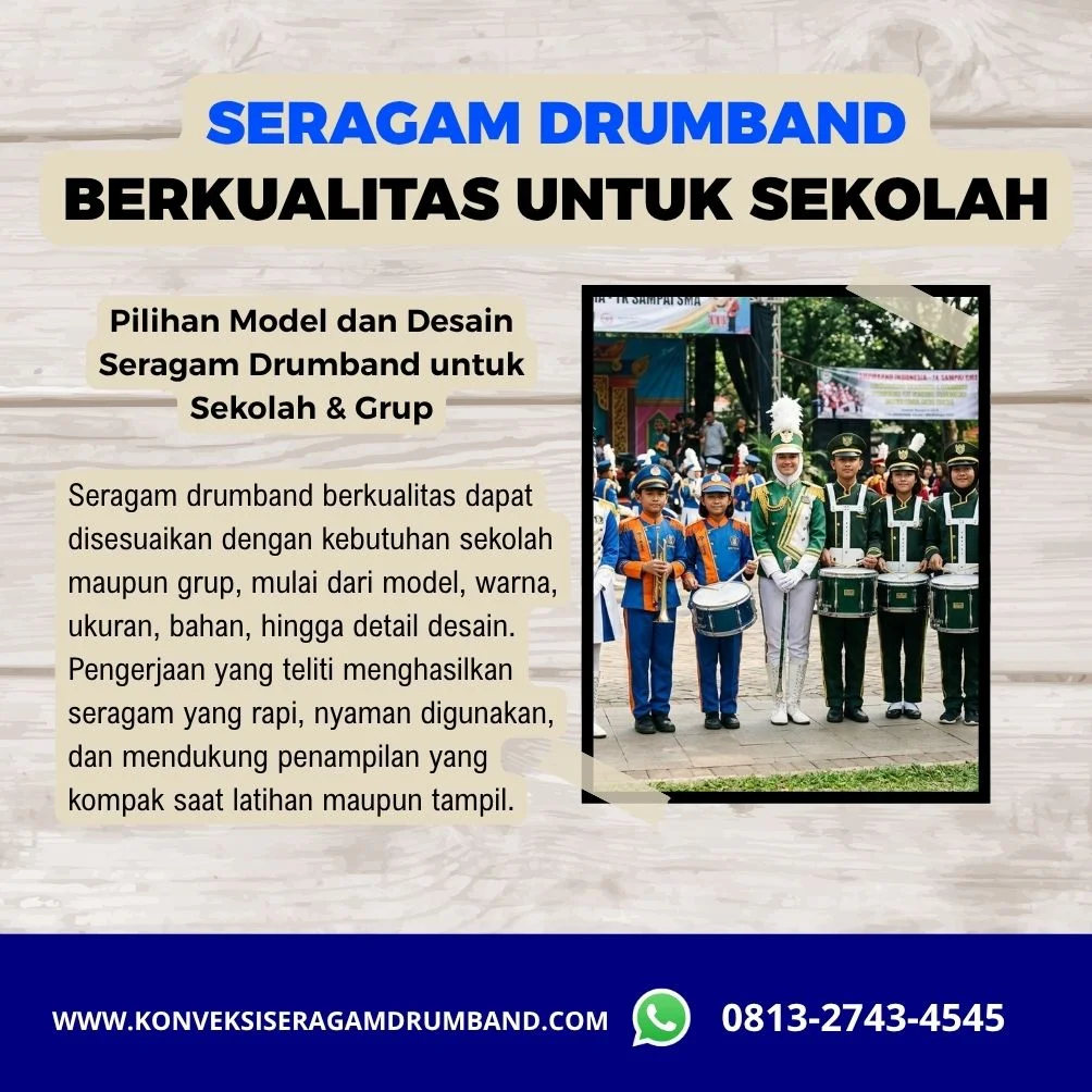 jual seragam drumband berkualitas untuk TK SD SMP dan SMA