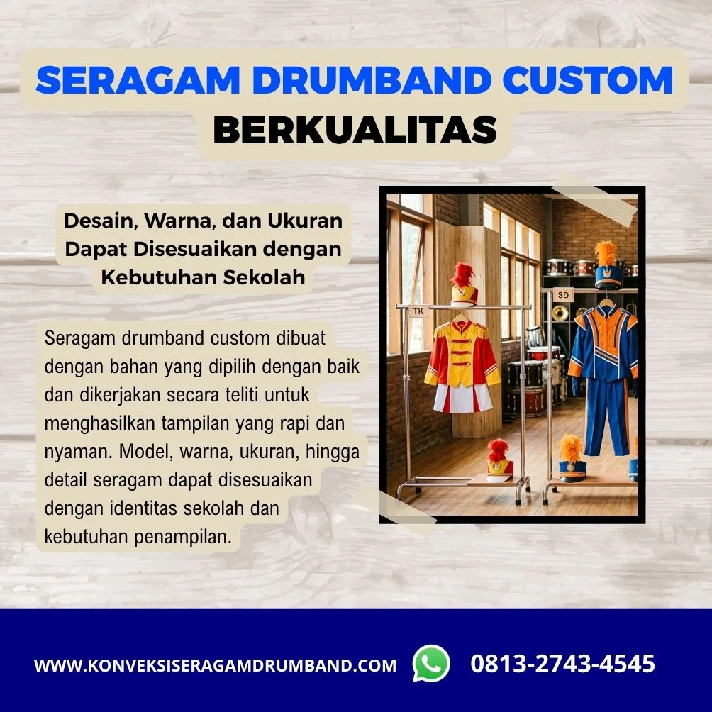 jual seragam drumband berkualitas untuk TK SD SMP dan SMA