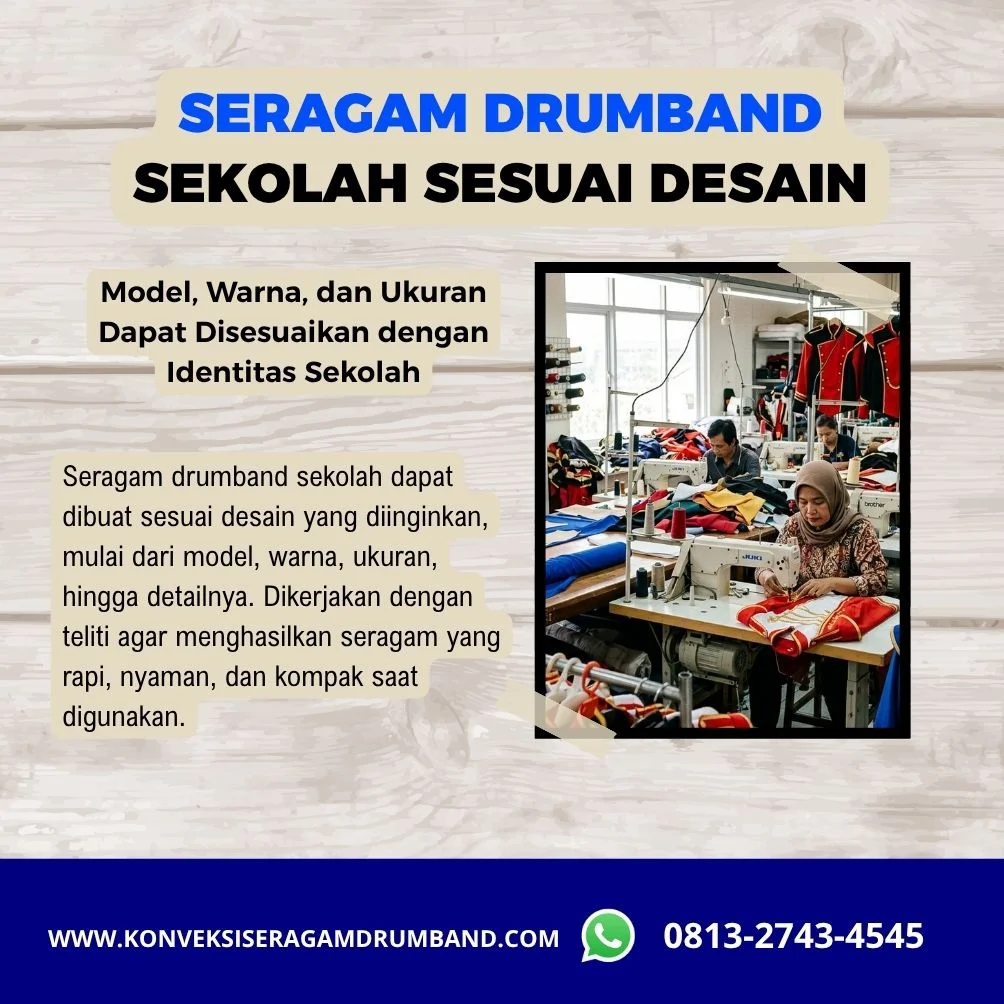 jual seragam drumband custom dengan proses produksi sesuai desain sekolah