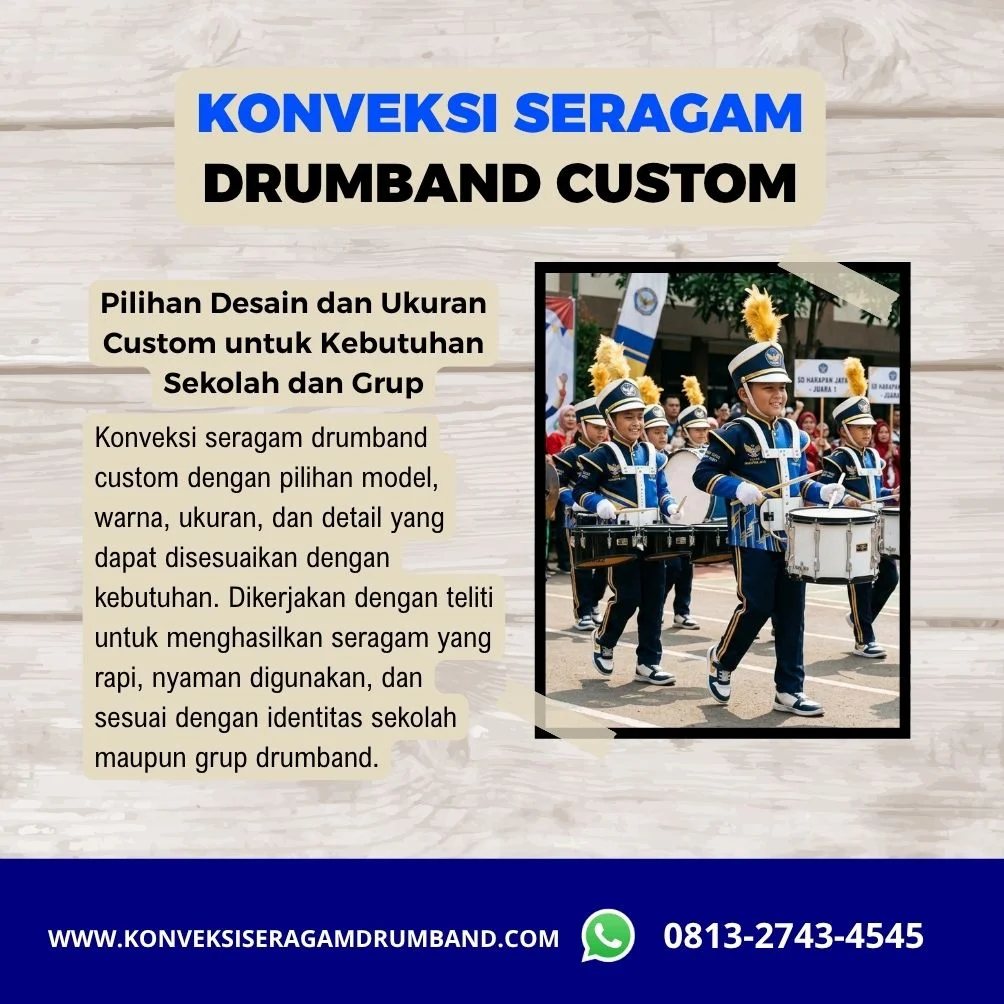 konveksi seragam drumband custom dengan desain sesuai keinginan