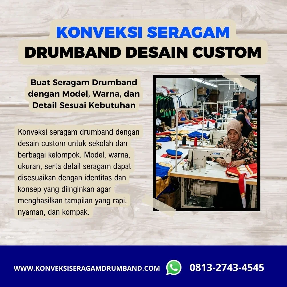 konveksi seragam drumband custom dengan proses produksi di Yogyakarta