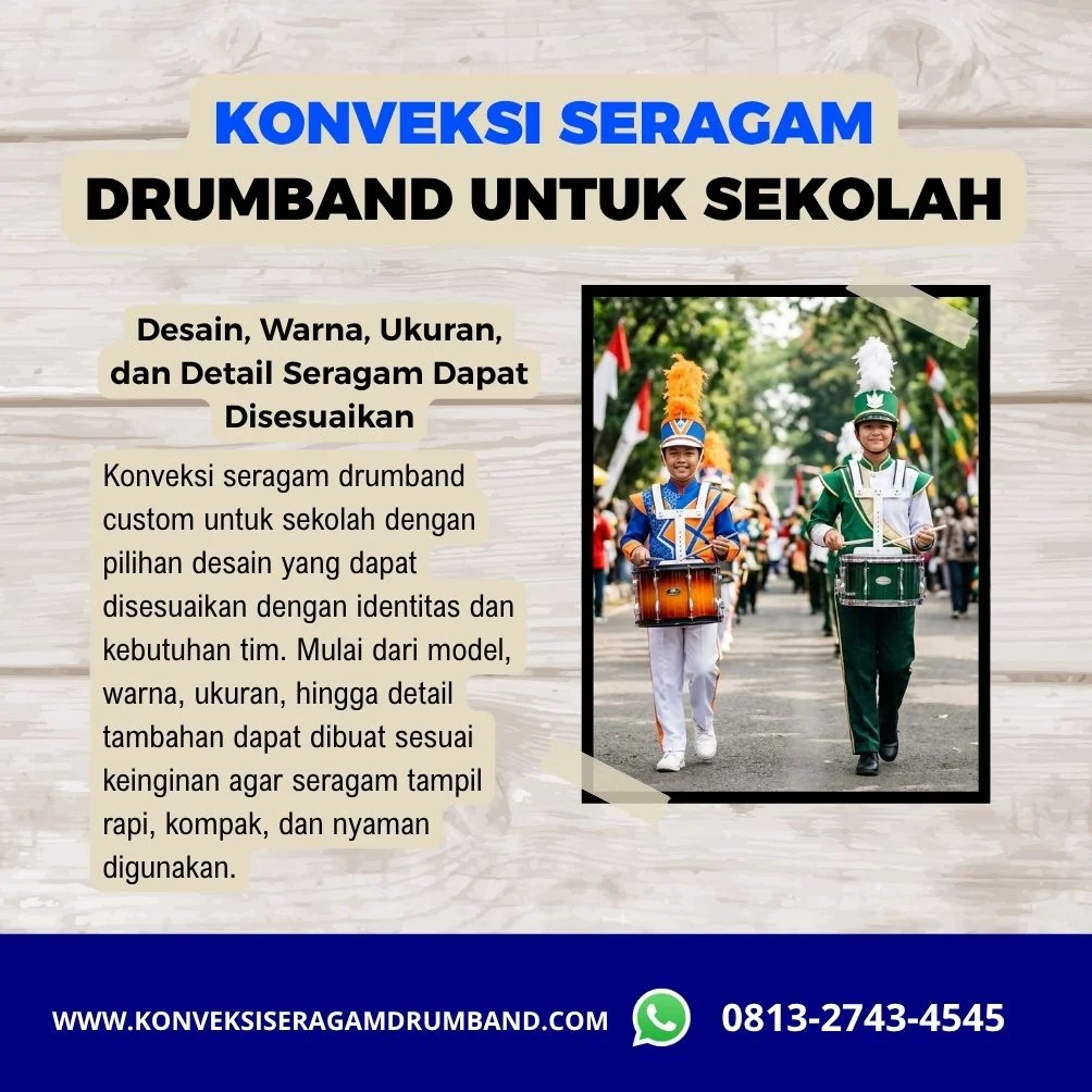 konveksi seragam drumband TK SD SMP SMA dengan topi dan sepatu