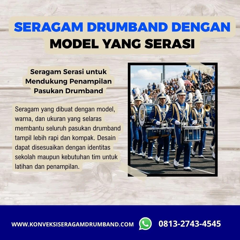 model seragam drumband untuk penampilan pasukan yang kompak