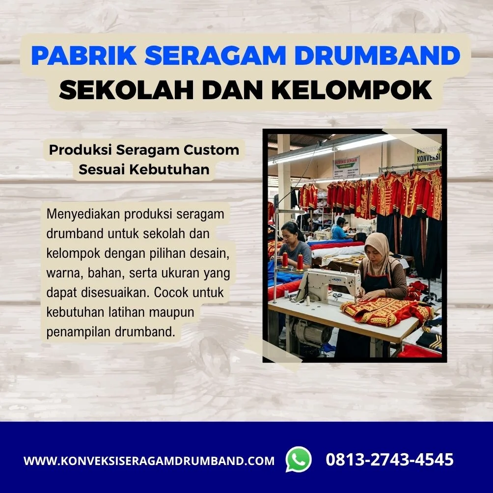 pabrik seragam drumband dengan proses produksi di Yogyakarta
