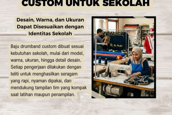 pembuat seragam drumband untuk kebutuhan sekolah dengan proses jahit profesional