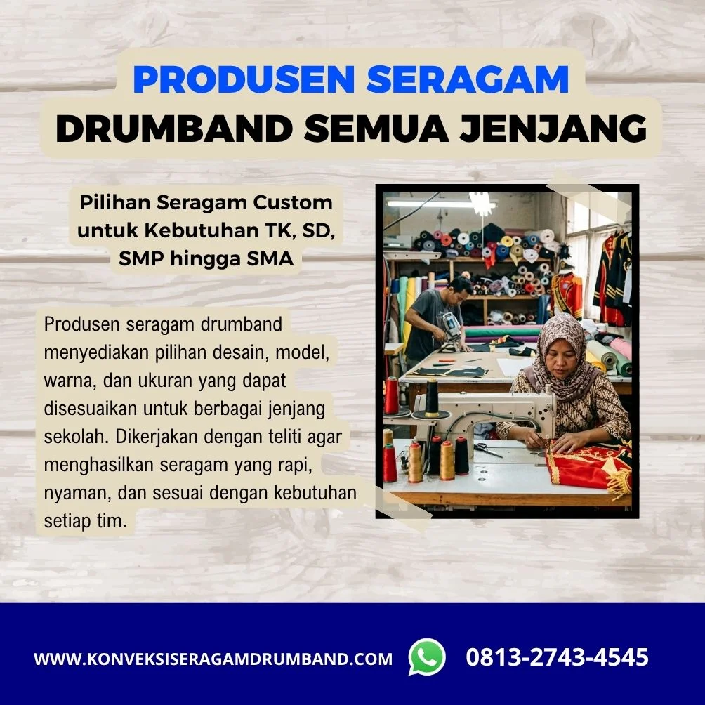 produsen seragam drumband dengan proses produksi di konveksi Yogyakarta