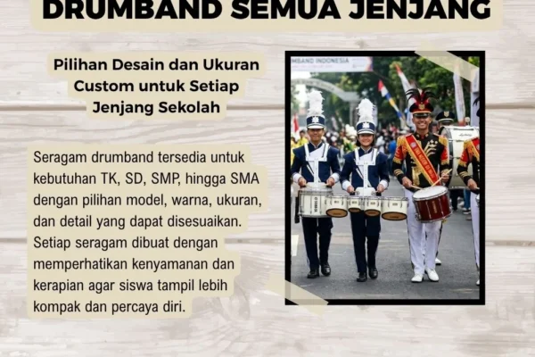 produsen seragam drumband untuk TK SD SMP dan SMA