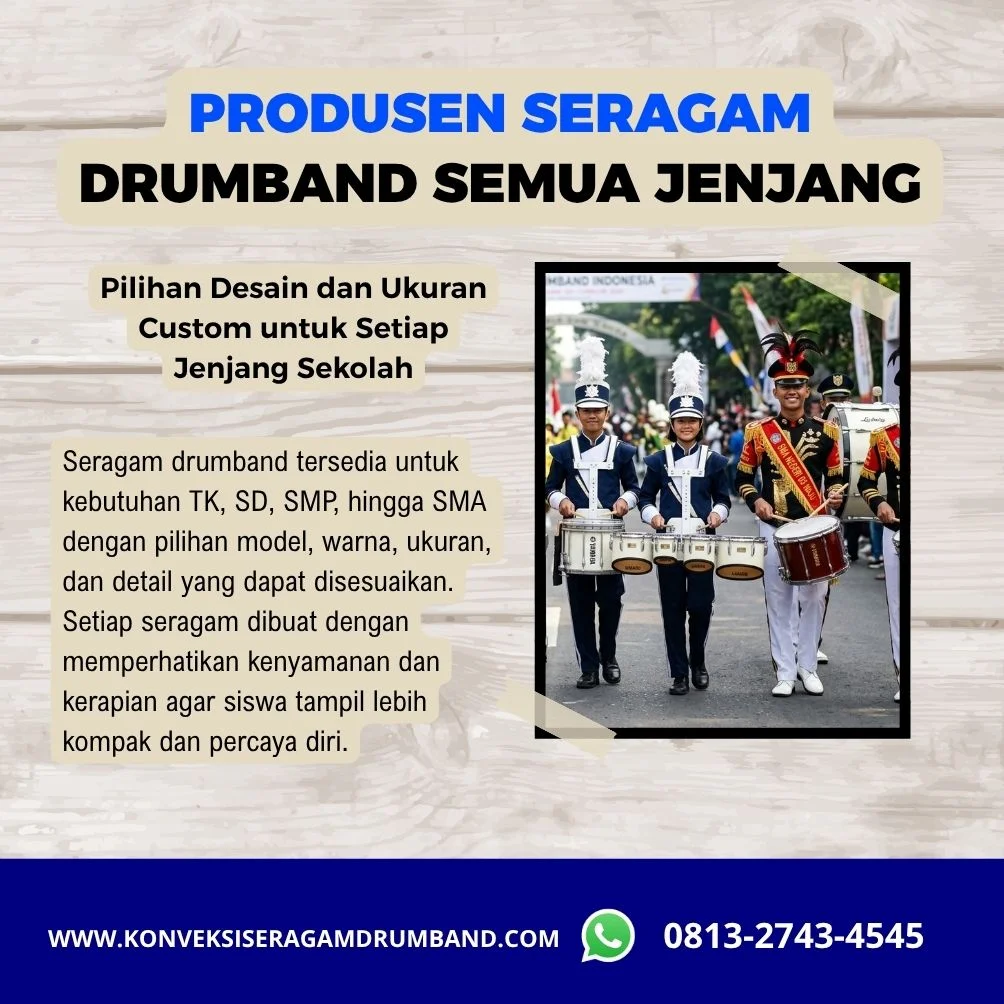 produsen seragam drumband untuk TK SD SMP dan SMA
