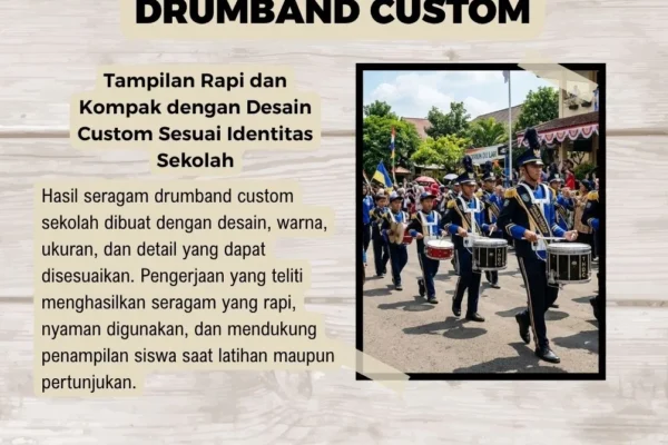 hasil seragam drumband custom untuk kebutuhan sekolah