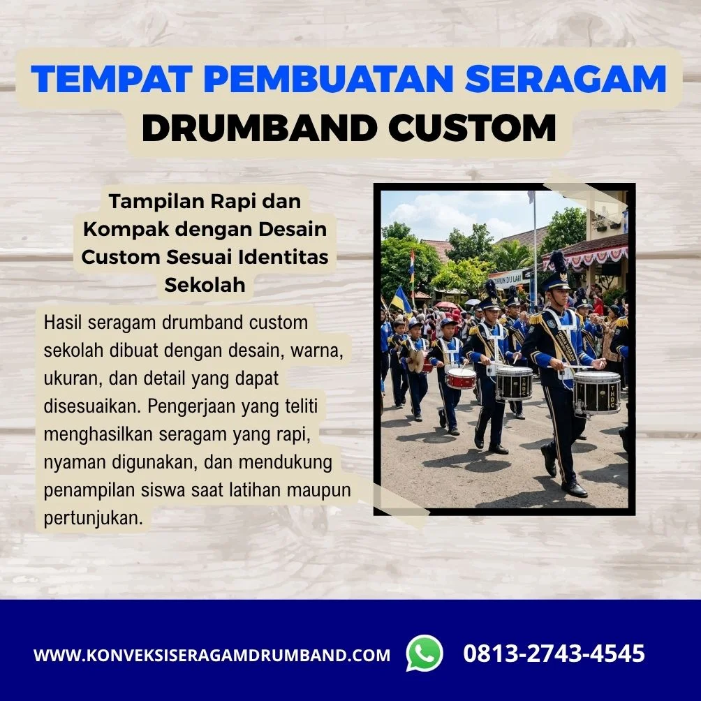 hasil seragam drumband custom untuk kebutuhan sekolah