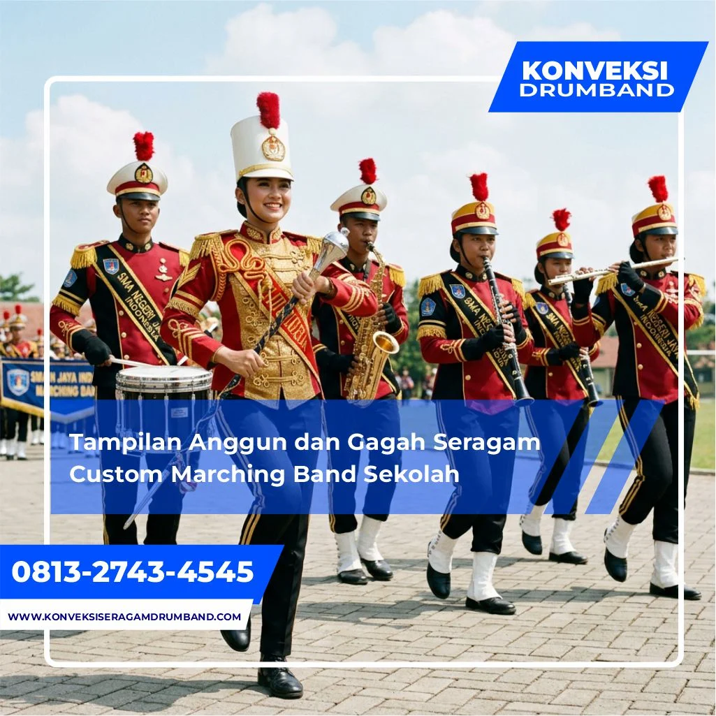 seragam marching band custom untuk kelompok sekolah