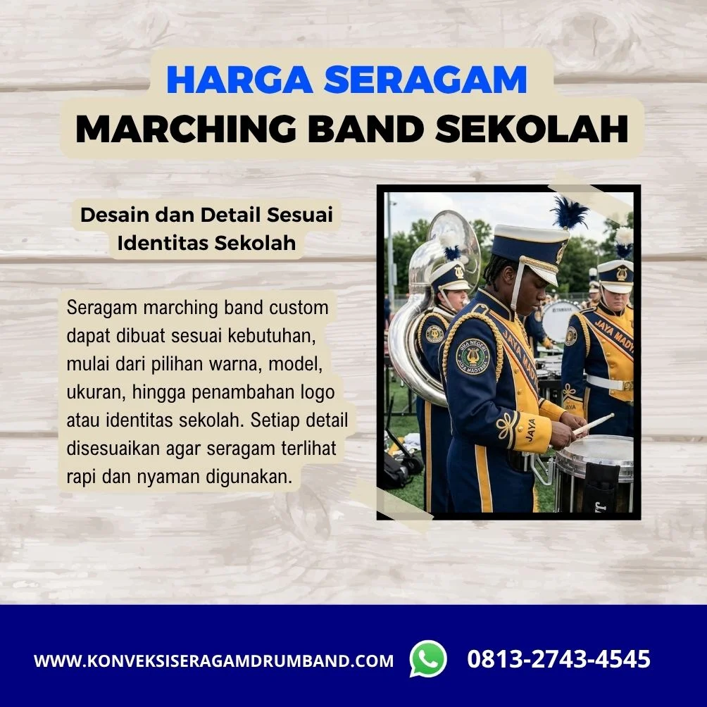 seragam marching band custom lengkap untuk sekolah