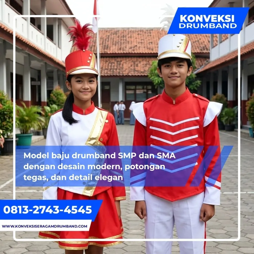 Model Baju Drumband untuk SMP dan SMA